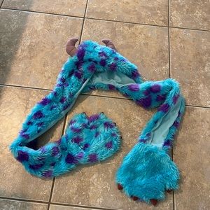 Tokyo Disneyland Monsters Inc Sully hat with attached gloves